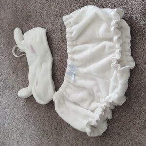 Sister Princess White Fleece Pajama Set SIZE L